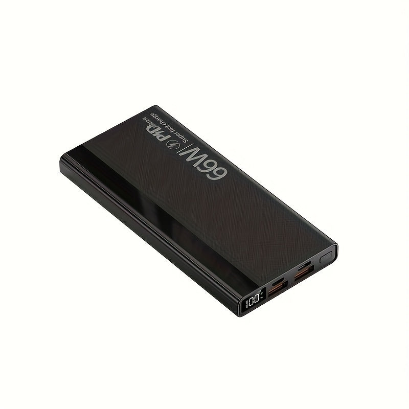 2025 New, 66W Super Fast Charging Power Bank, Large-capacity Portable Power Bank, Flash Charging Ultra-thin Model, Suitable For Android Electronics/mobile Phone Device Charging, Equipped With LED Display/dual Output Ports/mul