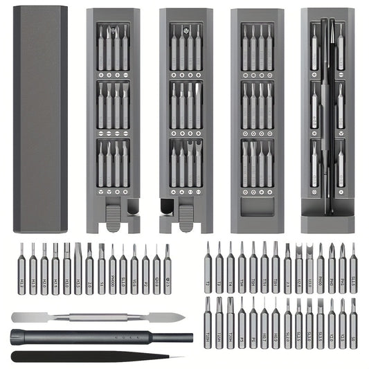 44-in-1 Precision Screwdriver Set - Durable Metal, Cordless Operation, Ideal for Electronics & Repairs