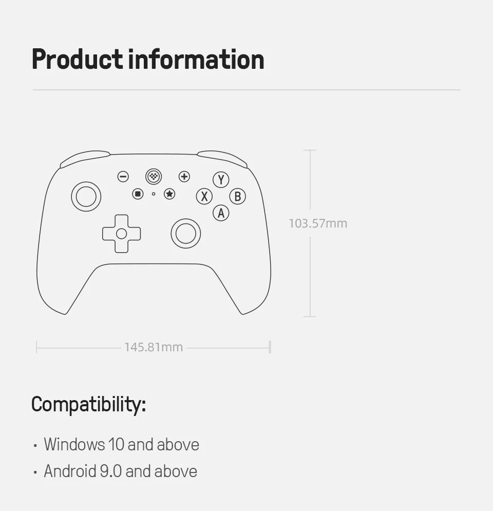 8BitDo Ultimate 2C Wireless Gaming Controller for PC, Windows 10, 11, Steam Deck, Raspberry Pi, Android Gamepad Accessories