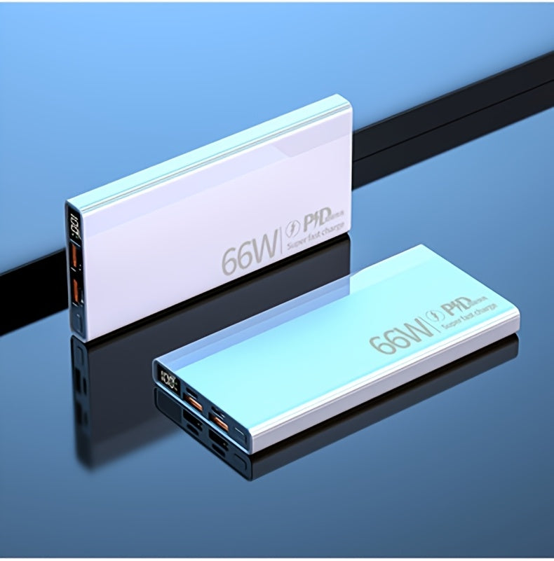 2025 New, 66W Super Fast Charging Power Bank, Large-capacity Portable Power Bank, Flash Charging Ultra-thin Model, Suitable For Android Electronics/mobile Phone Device Charging, Equipped With LED Display/dual Output Ports/mul