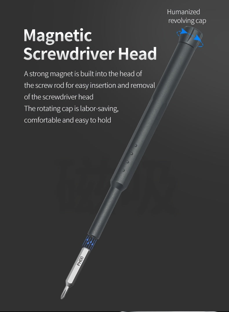 44-in-1 Precision Screwdriver Set - Durable Metal, Cordless Operation, Ideal for Electronics & Repairs
