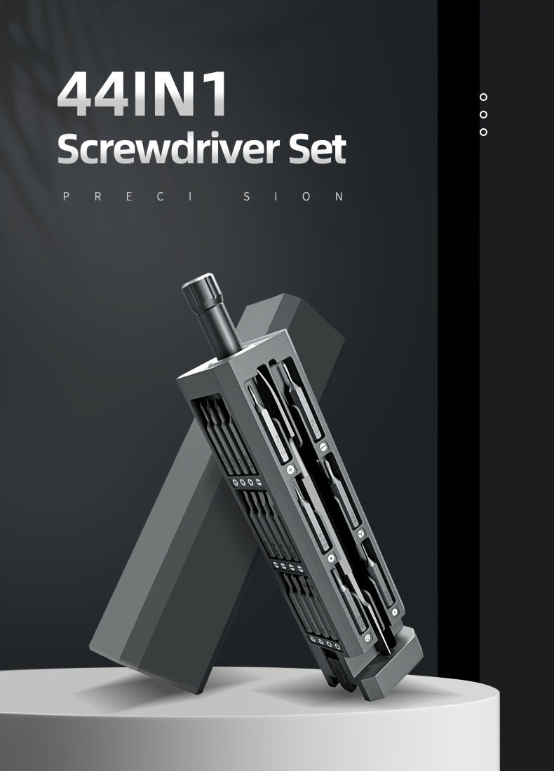 44-in-1 Precision Screwdriver Set - Durable Metal, Cordless Operation, Ideal for Electronics & Repairs
